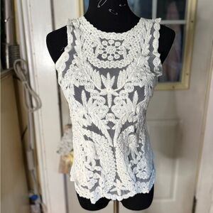 Windsor White Lace Tank Top